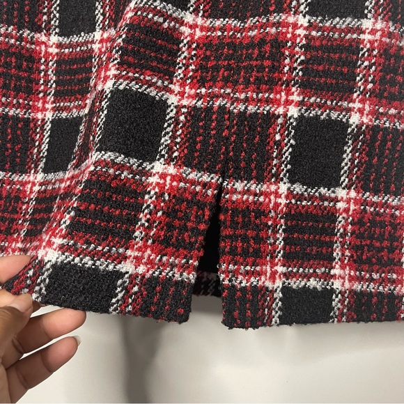 ASOS Miss Selfridge Boucle 90’s Mini Plaid Skirt - Picture 9 of 10